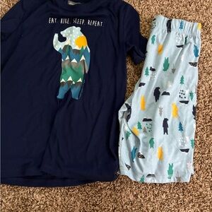 Eddie Bauer Navy and Light Blue Kids Pajama Set